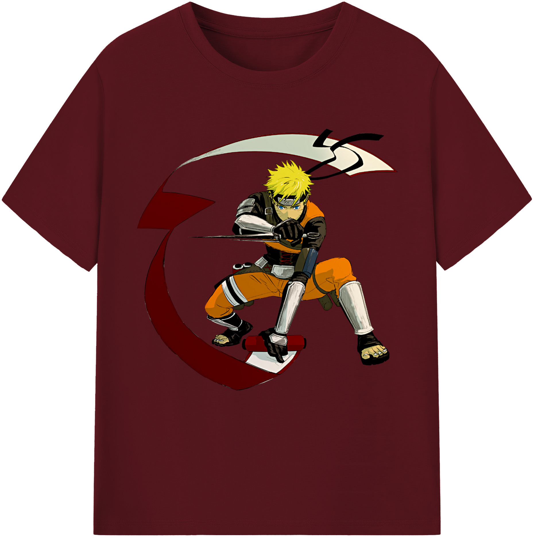 （画像用） NARUTO -ナルト- うずまき ナルト Uzumaki Naruto 綿100％半袖Tシャツ（フロントプリント）